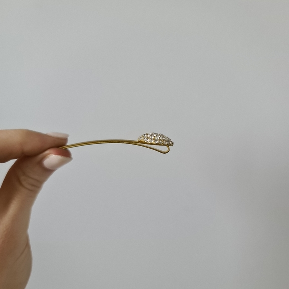 🏷️ Love Heart Gold Hair Slide Clip - Picture 3 of 3